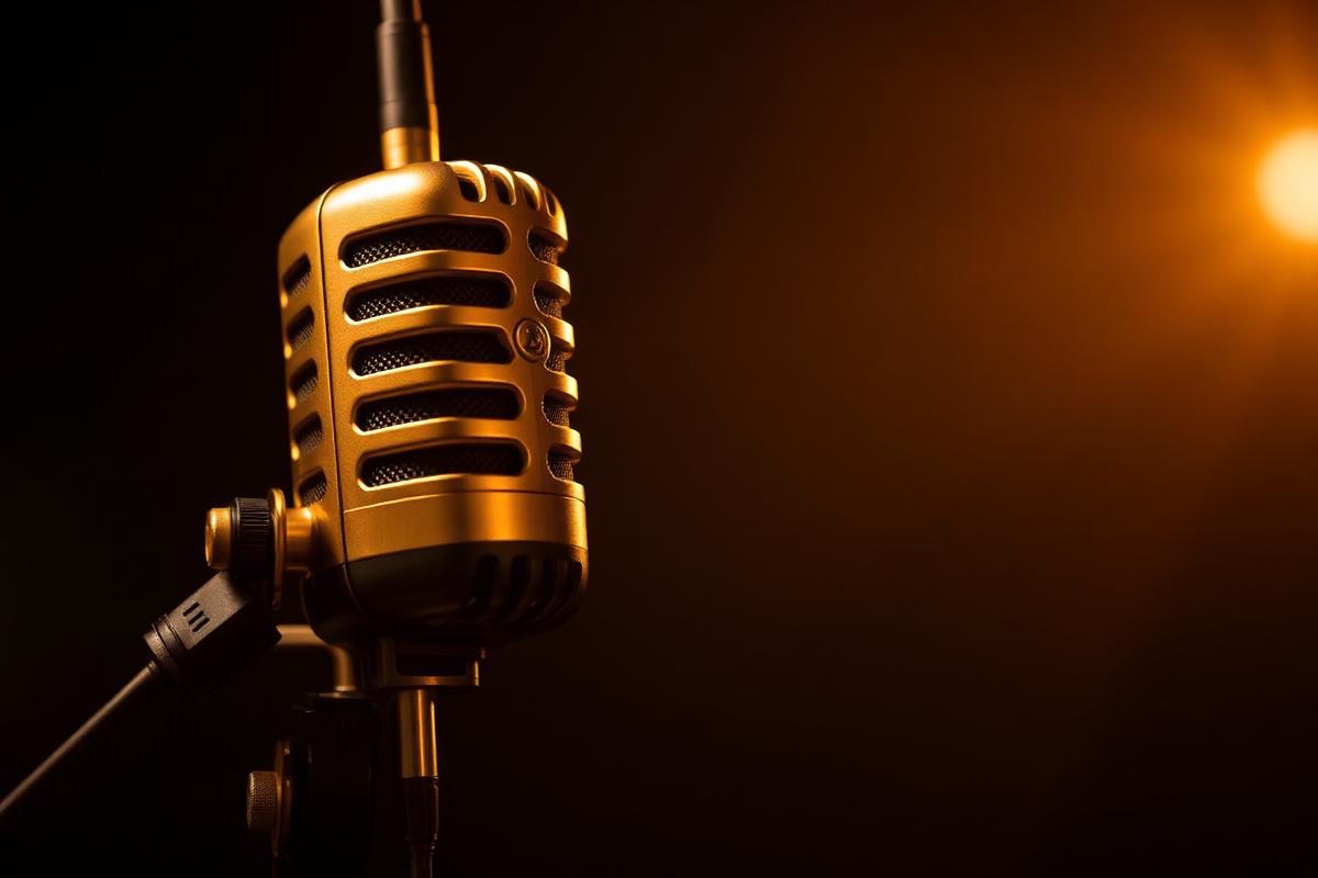 Micrófono de estudio de radio